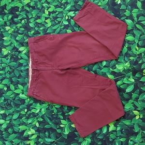 Men's H&M Burgundy Slim Fit LOGG Pants (Waist 34)